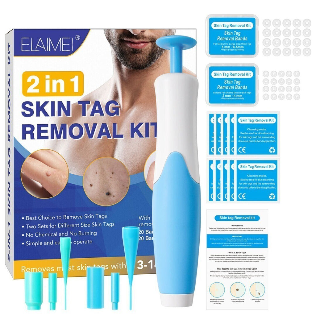 2in1 Wart Papilloma Skin Tag Remover Painless Remover Wart Remover Kit