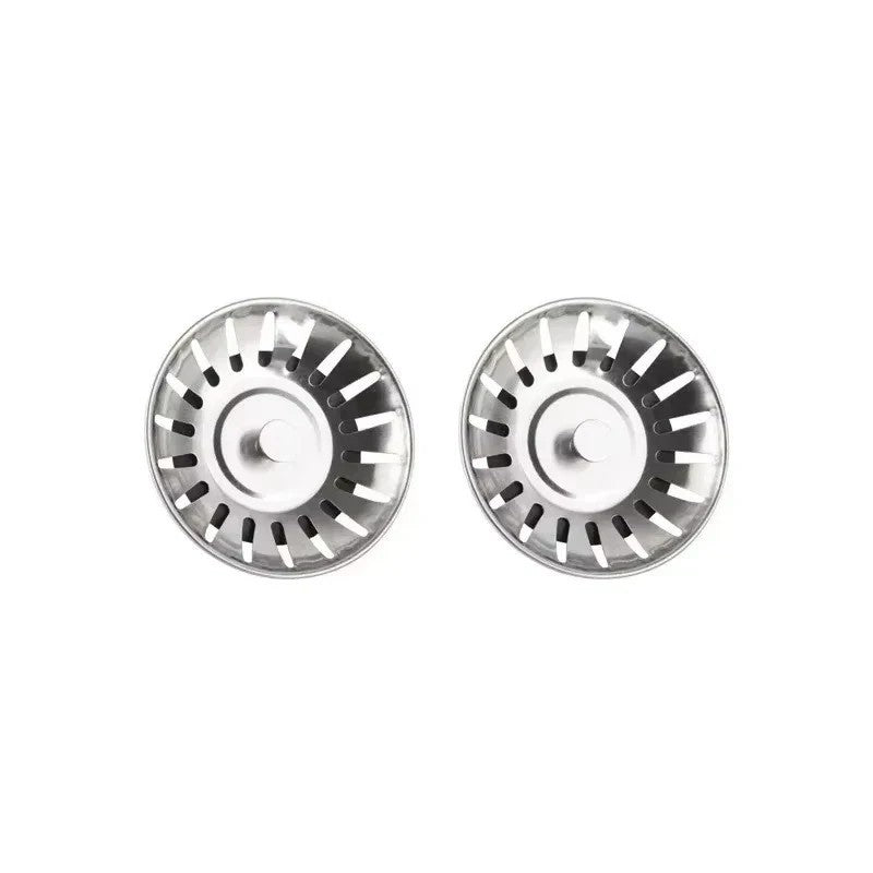 2x Stainless Steel Replacement Kitchen Sink Drain Strainer Drainer Waste Plug