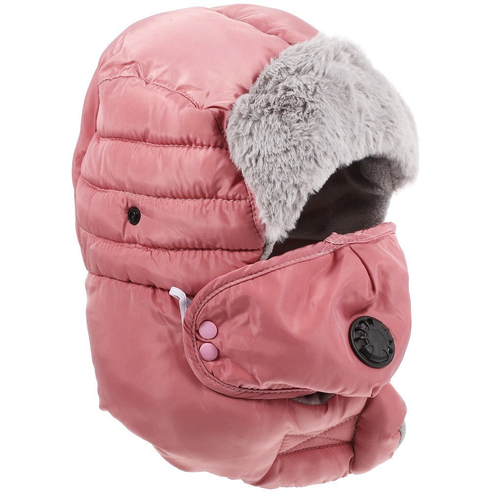 1 Set Winter Hat Mask Cotton Protective Hat Winter Hat Mask Skiing Hat