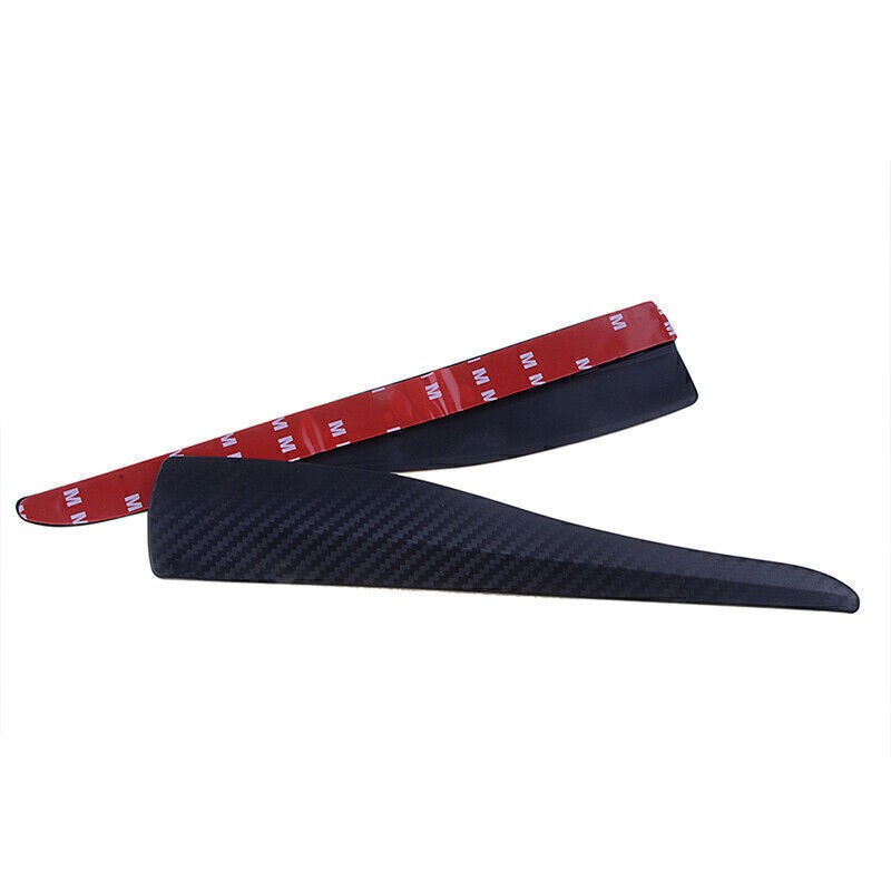 2X Car Carbon Fiber Anti-rub Strip Bumper Body Corner Protector Guard Trim