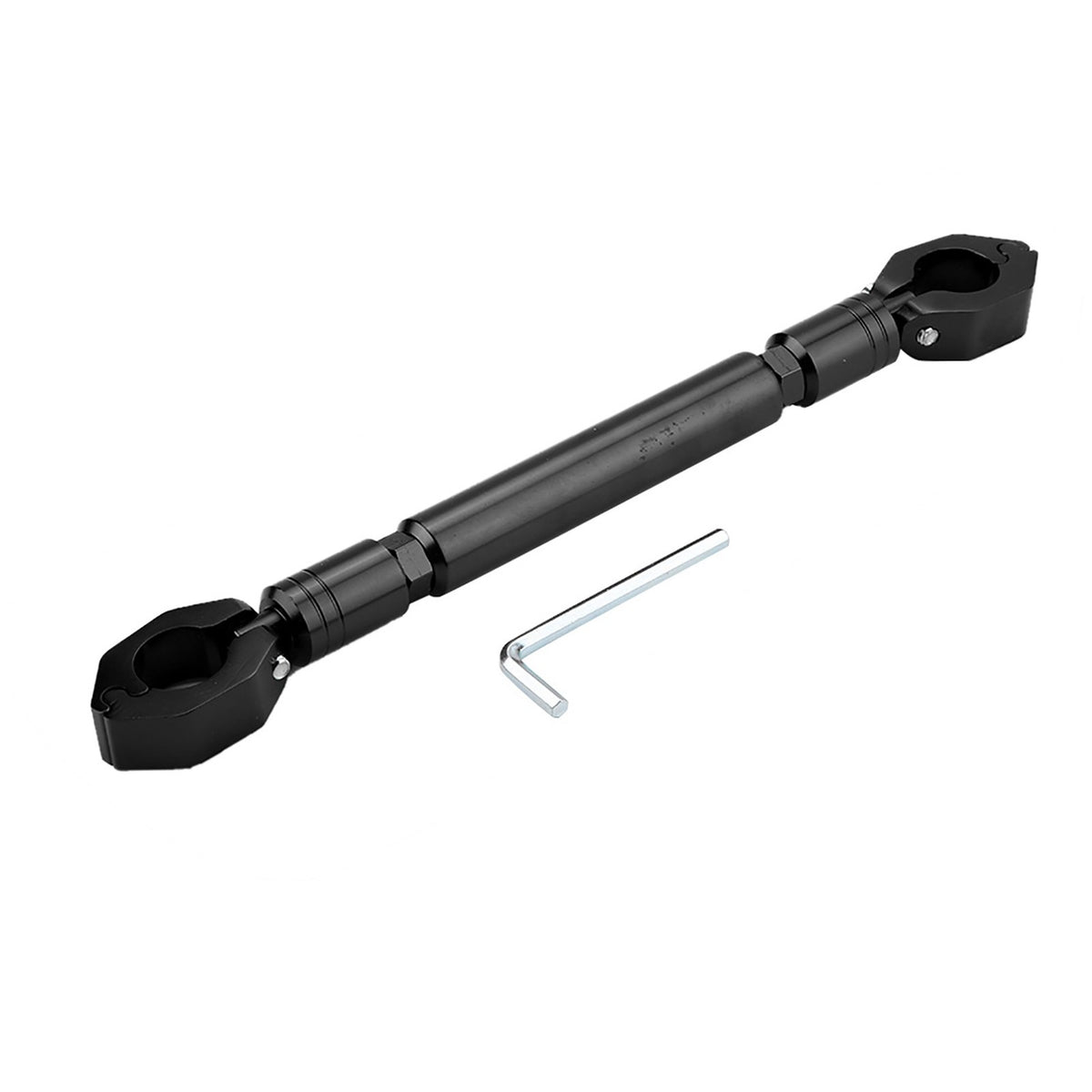 Universal Black Motorbike Handlebar Cross Support Brace Clamp Kit