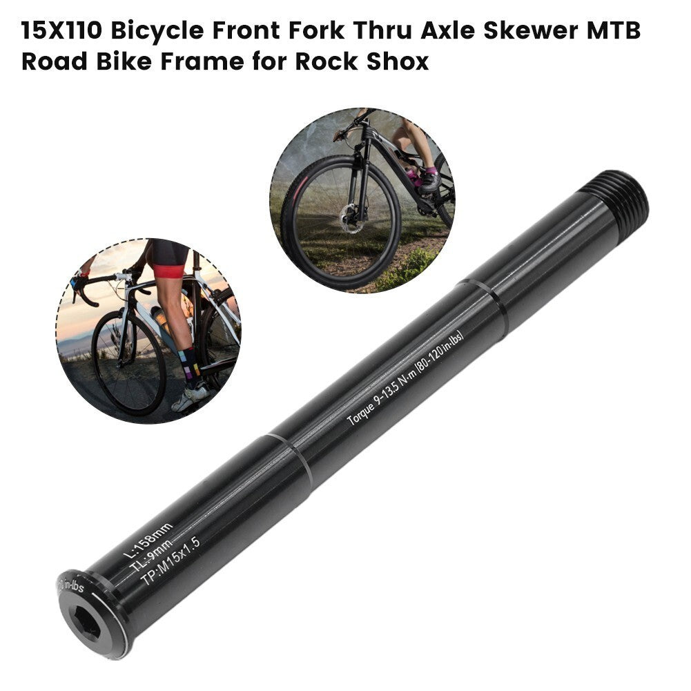 For Rockshox Thru Axle Front Fork 15 X110 QR Skewer Bolt Cycling MTB Road Bike