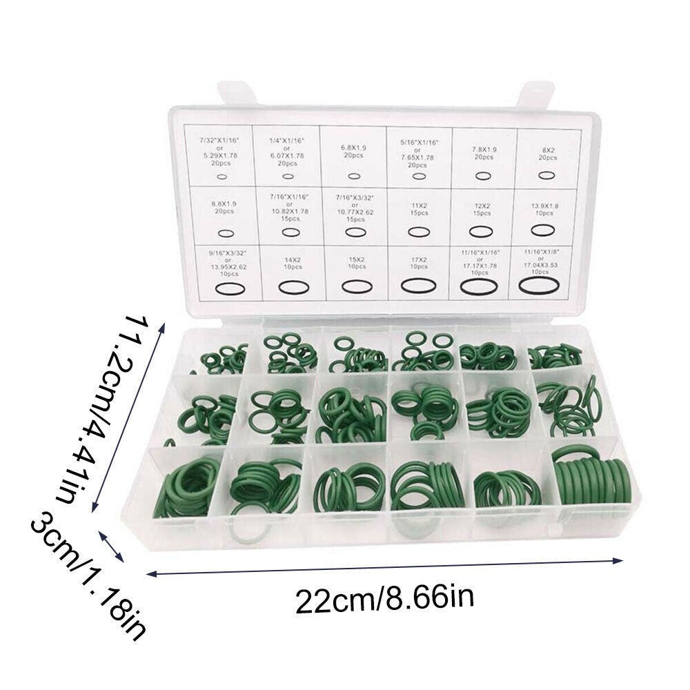 270X Rubber O Ring Fluorine Assortment Set Universal Oil Gasket Seal Kit Box UK