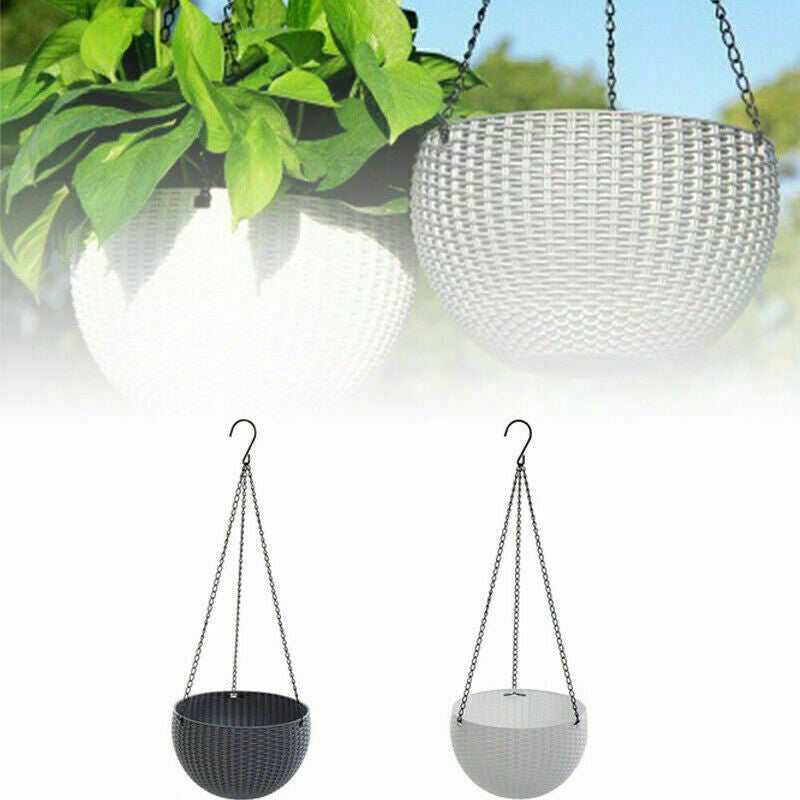 2 x hanging baskets flower pots hanging pots hanging baskets rattan