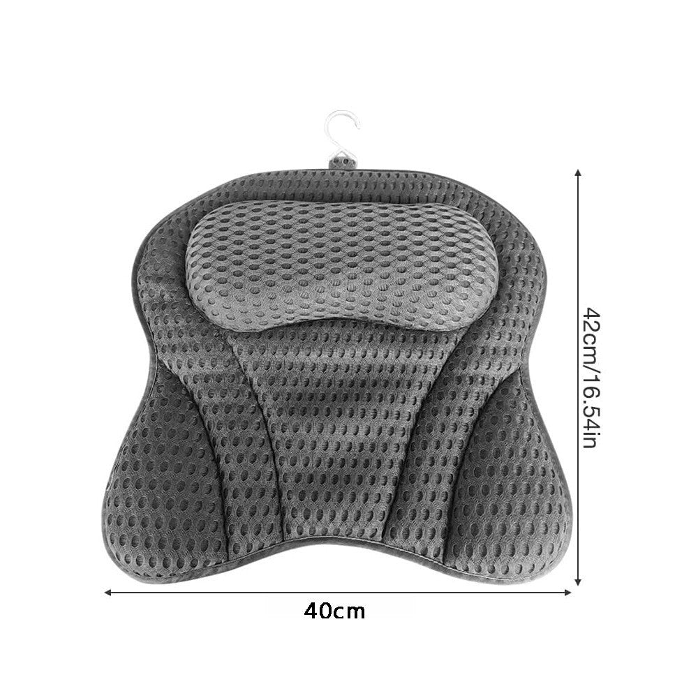 Bath Pillow Luxury Waterproof Home Spa Ani-Slip Comfort Bathtub Headrest Cushion