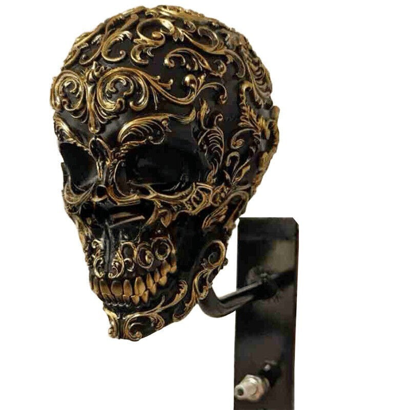 Motorcycle Helmet Holder Rack Wall Mount Hat Stand Display Rack Skull Rack
