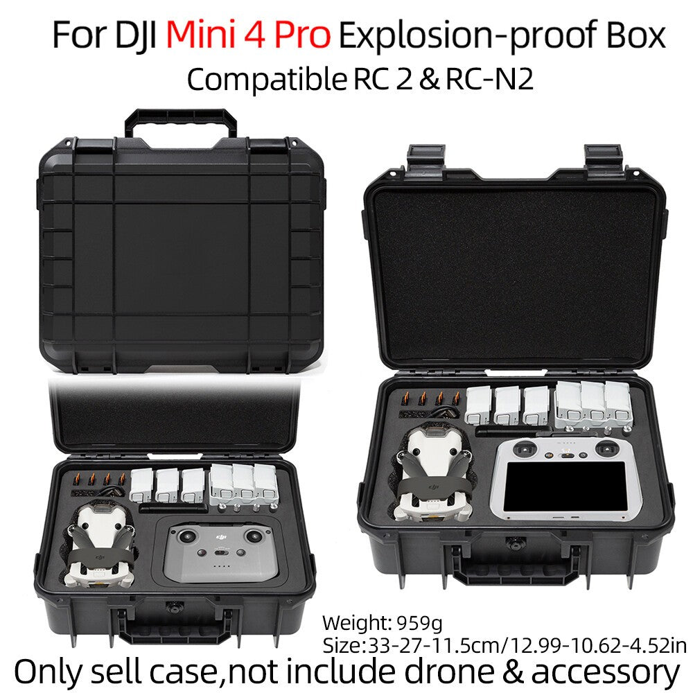 For DJI Mini 4 Pro Drone Accessories Carrying Case Explosion-proof Storage Box