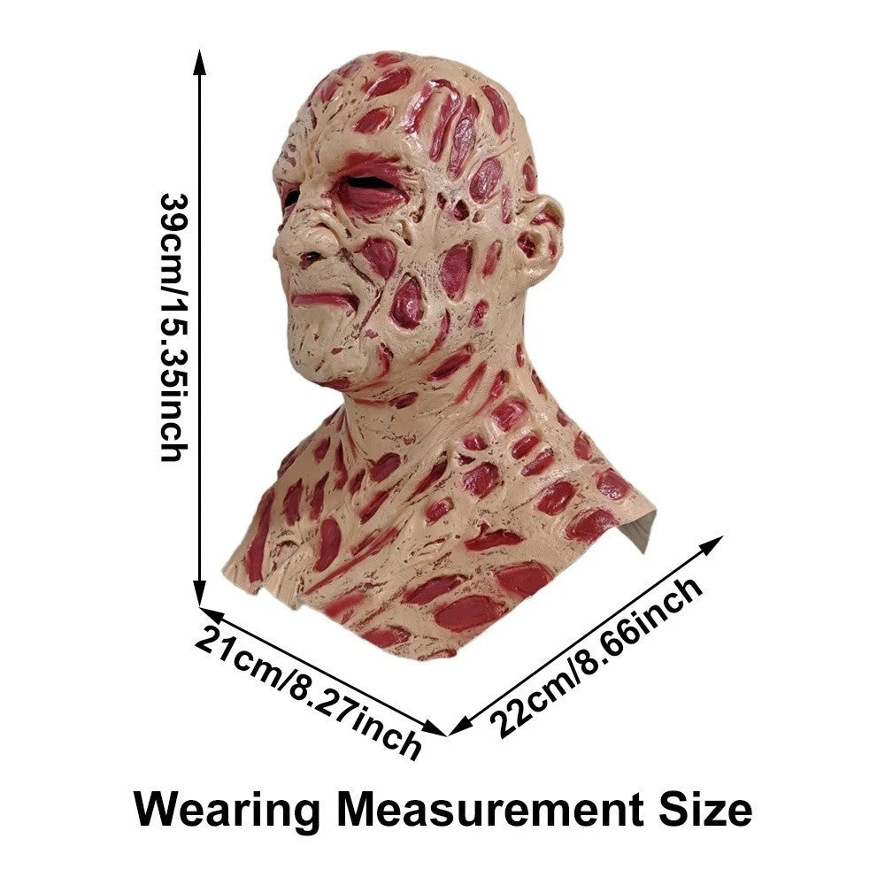Halloween Mask Freddy Krueger Horror Latex Fancy Dress Cosplay Props Nightmare
