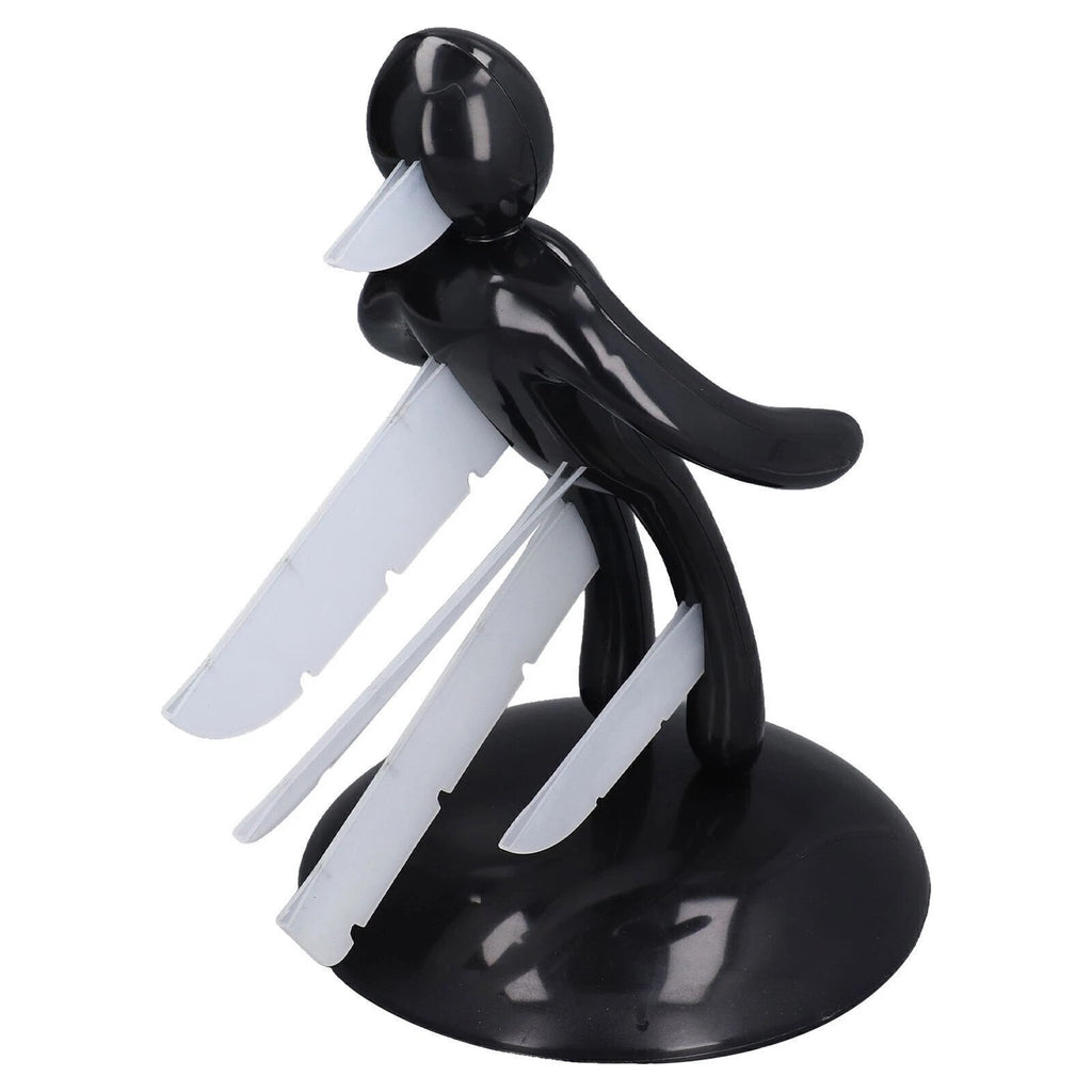 New Standing Man Knife Stand Multifunctional Human Holder Kitchen Storage Black