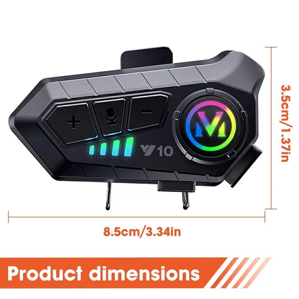 2x Bluetooth Motorcycle Helmet Headset Intercom Wireless Motorbike Headphone