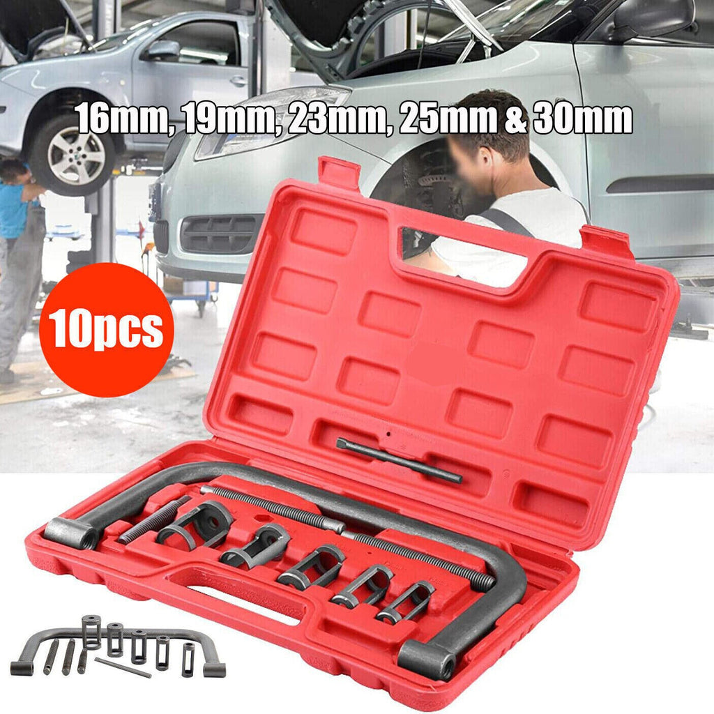 10pcs Valve Spring Compressor Kit Remove & Compress Tool For Cars Van Motorbikes