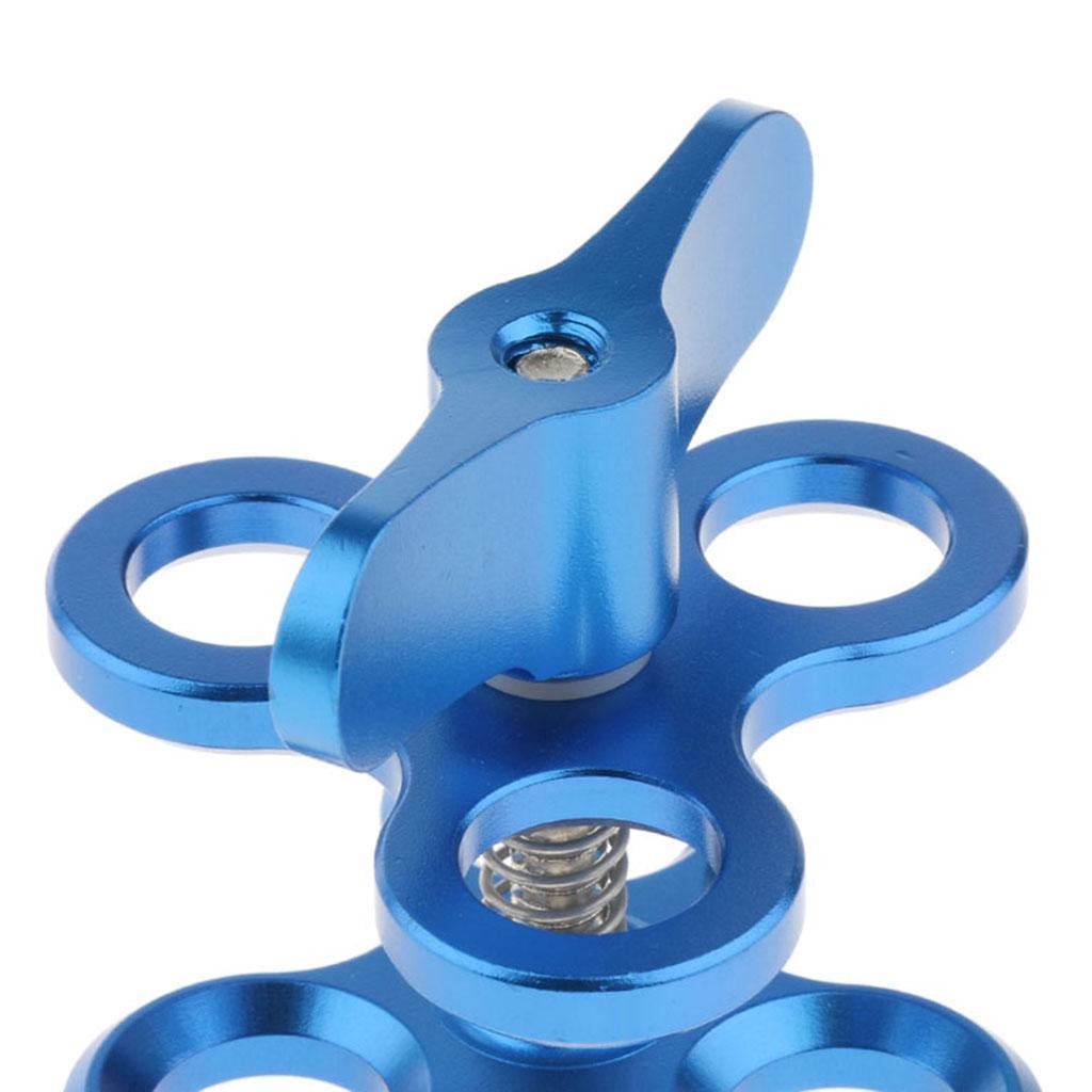 Three-hole ball joint arm underwater diving clamp mount for light