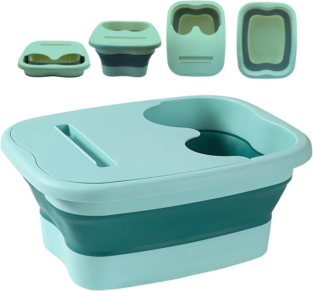Collapsible Foot Spa Bath Bucket with Handle Portable Pedicure Soak 3 Colors