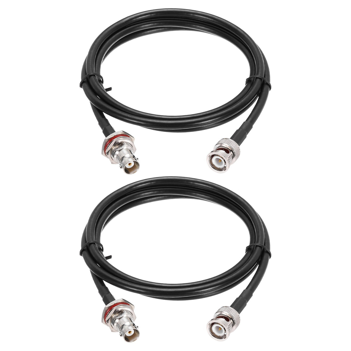 2 PCS RG58 Coaxial Cable 50cm, BNC Male to BNC Female Coax Cable 50 Ohm
