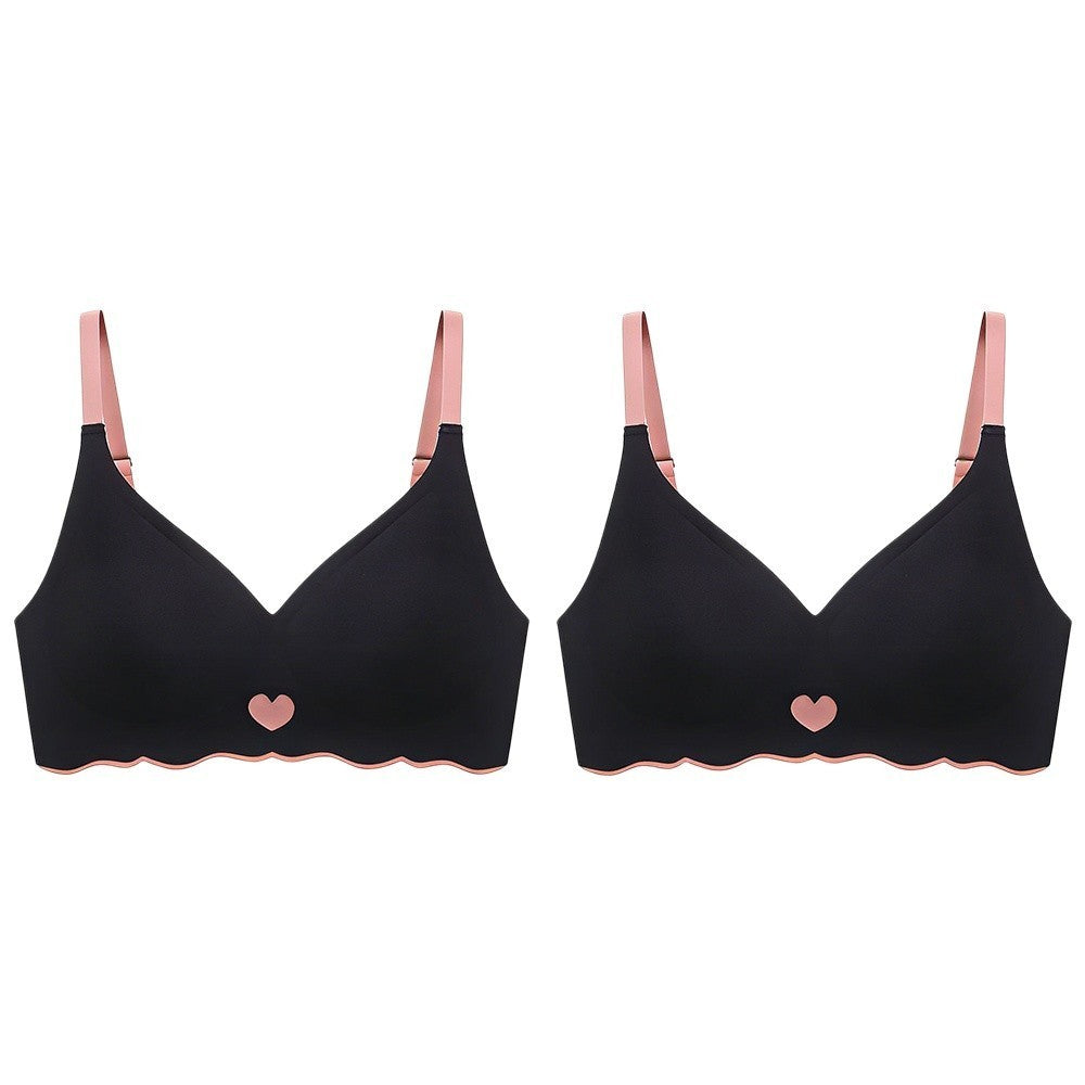 Seamless Bra Comfort Bra Medium Elasticity 3/4 Cup Solid Color Wire-free
