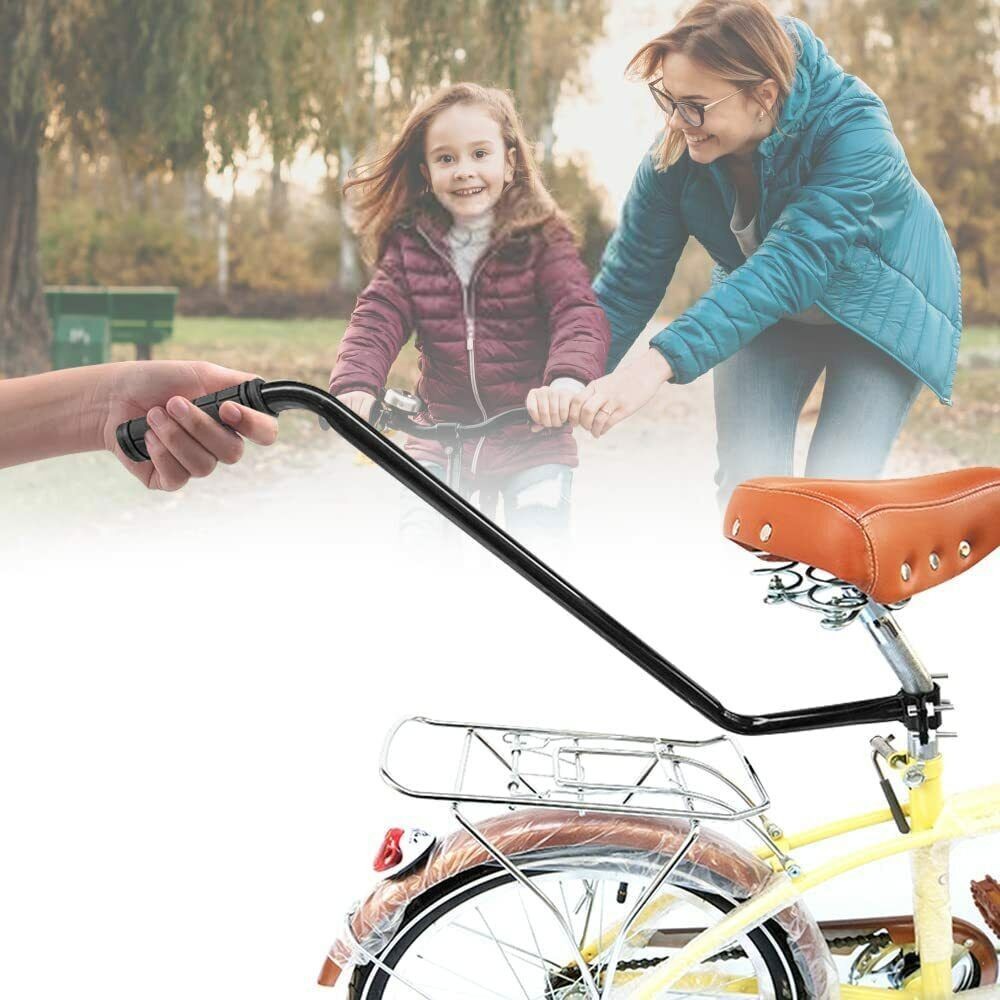 Kids Bike Learning Push Handle Safety Pole Bar Bicycle Control Grip Parent Grab