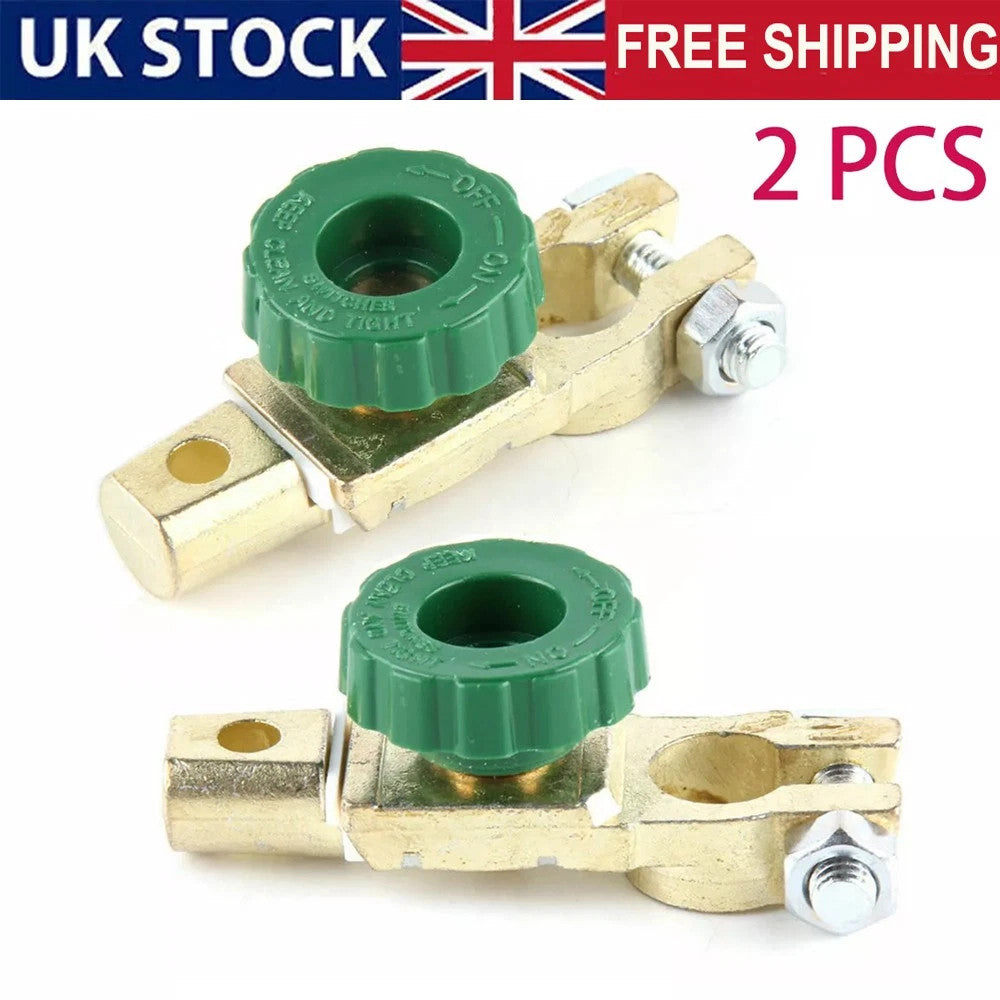 2x 12V 24V Car Battery Switch Isolator Terminal Quick Cut off Disconnect Master