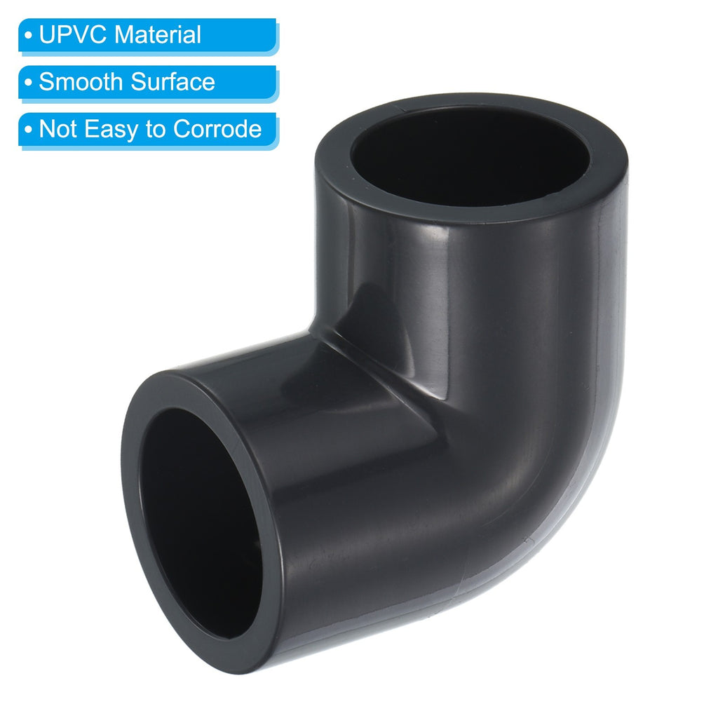 8 Pcs UPVC Pipe Fitting Elbow 20mm Socket 90 Degree Adapter Connector Gray