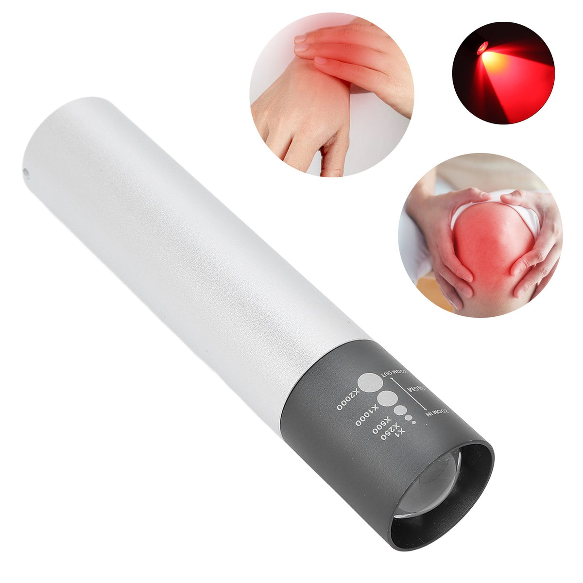 630/660/850nm 3 Gear Handheld Torch Red Light Therapy Device Pain Relief Lamp