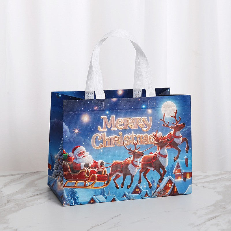 Xmas 16Pack Large Gift Bags Reusable Non‑Woven Christmas Party Tote With Handles