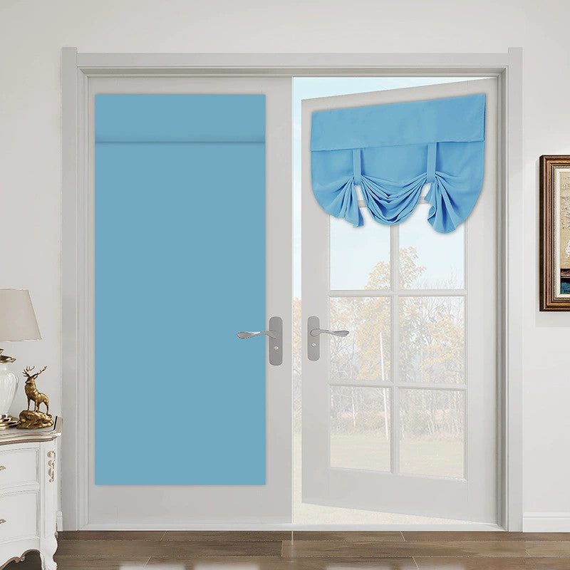 Blackout Door Curtains,French Door Blinds Stick on Curtains for Privacy and Ligh