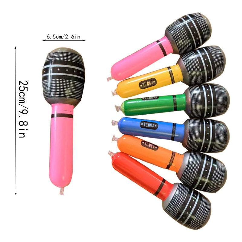 60 pcs Inflatable Microphone Toys Fake Inflatable Microphone Prop for Party