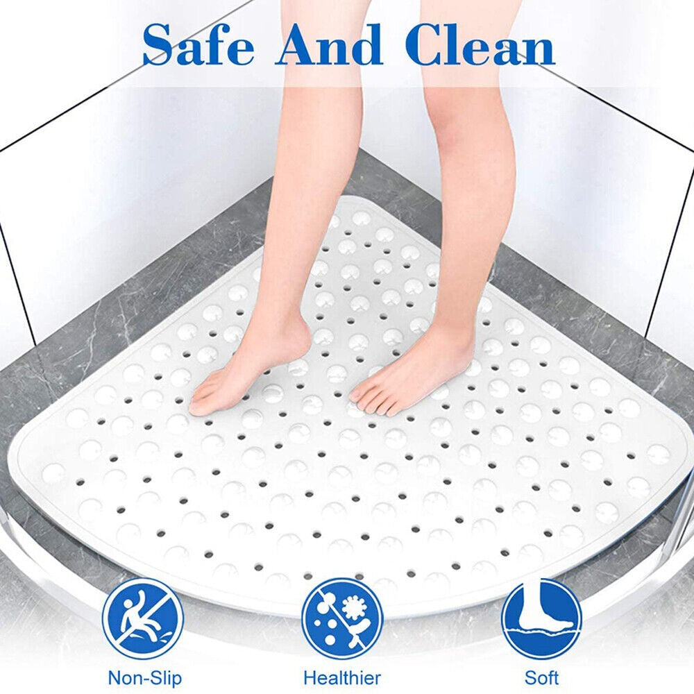 Non Slip Corner Shower Mat Anti Mould Bath Mat Loofah Shower Mat 54X54CM