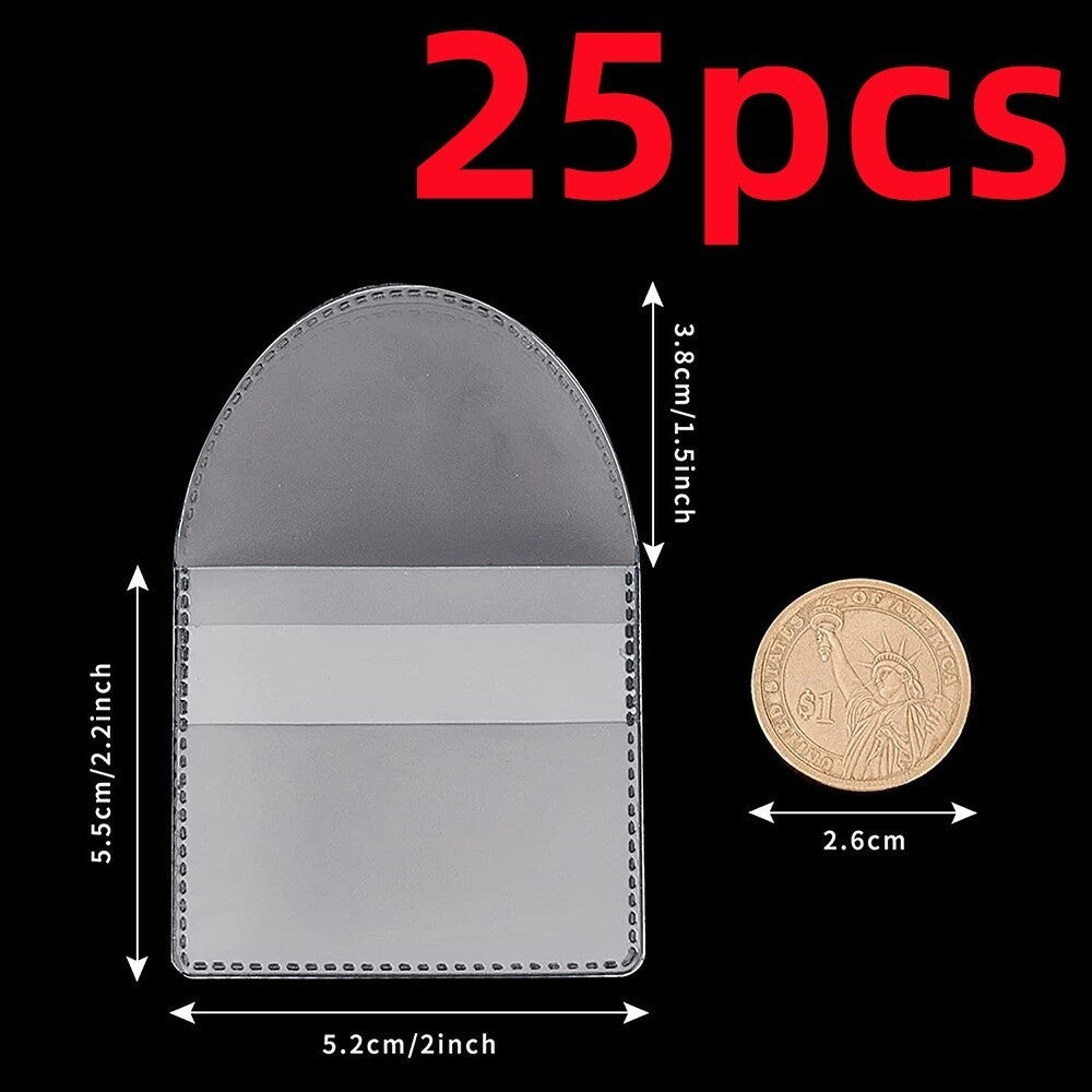 25x Single Pocket Coin Sleeves Holders 2inch Coin Flips Plastic Coin Protector