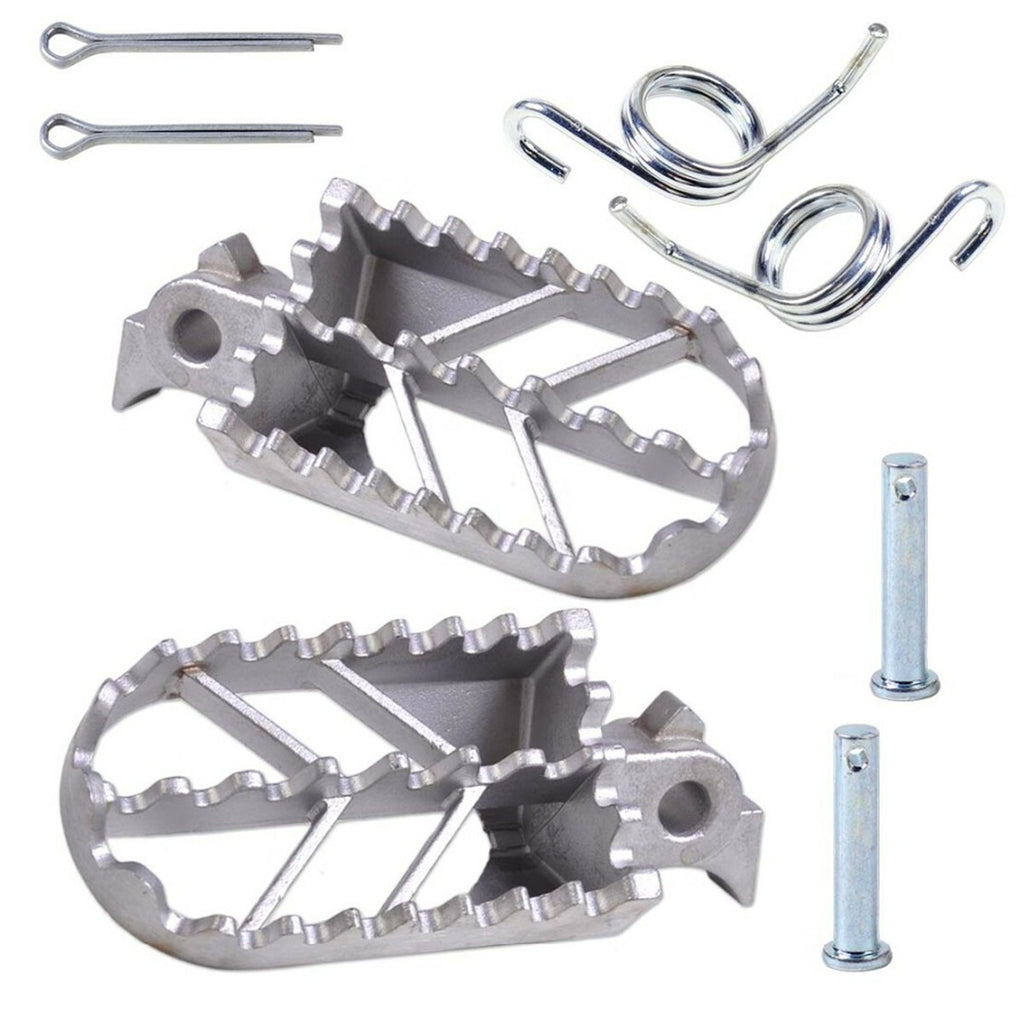 1 Pair Stainless Steel Wide Fat Motorcycle Front Foot Peg FootPegs Footrest Kit