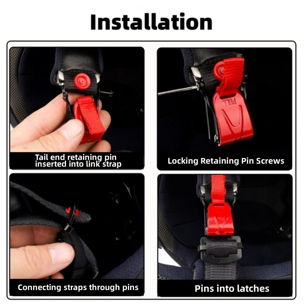 1 Sets Helmet Quick Release Buckle Kit Ratcheted Chin Strap Adapter 25mm