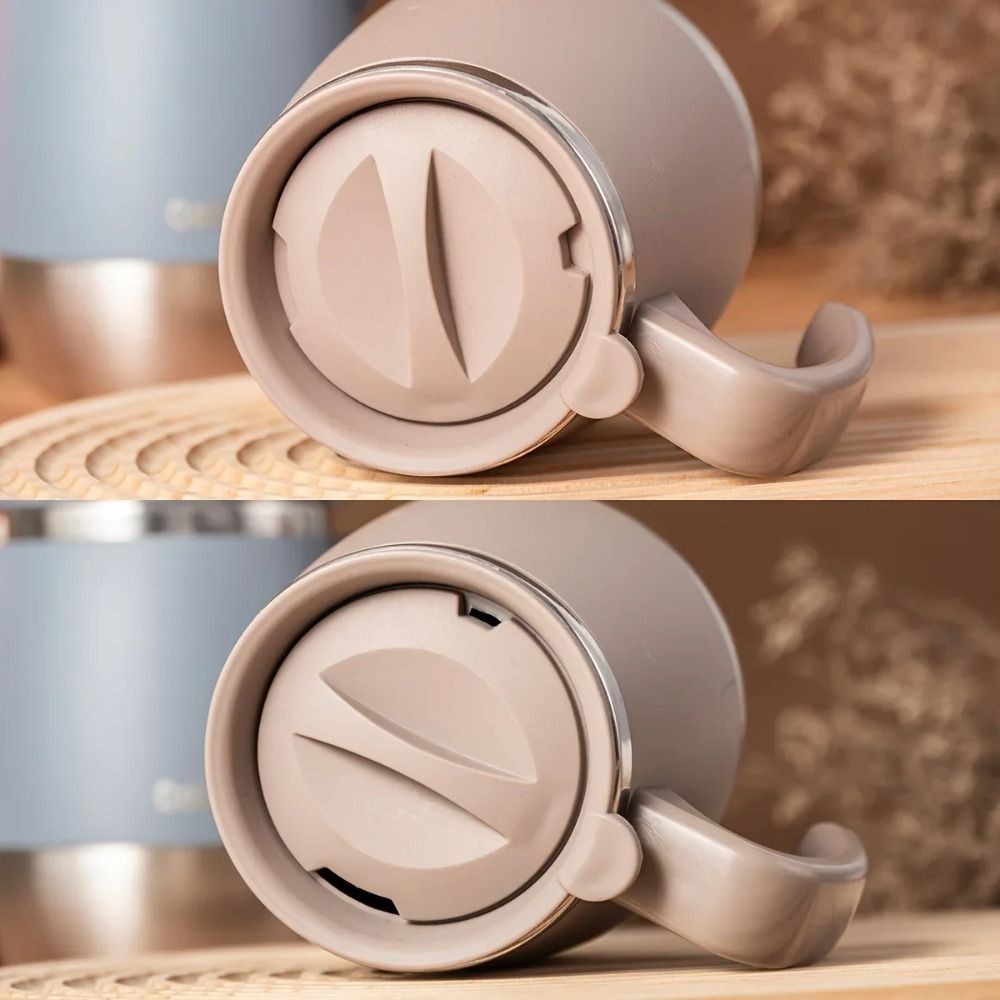 500ml Insulated Steel Coffee Mug With Lid Double-Wall Vacuum Thermal Cup