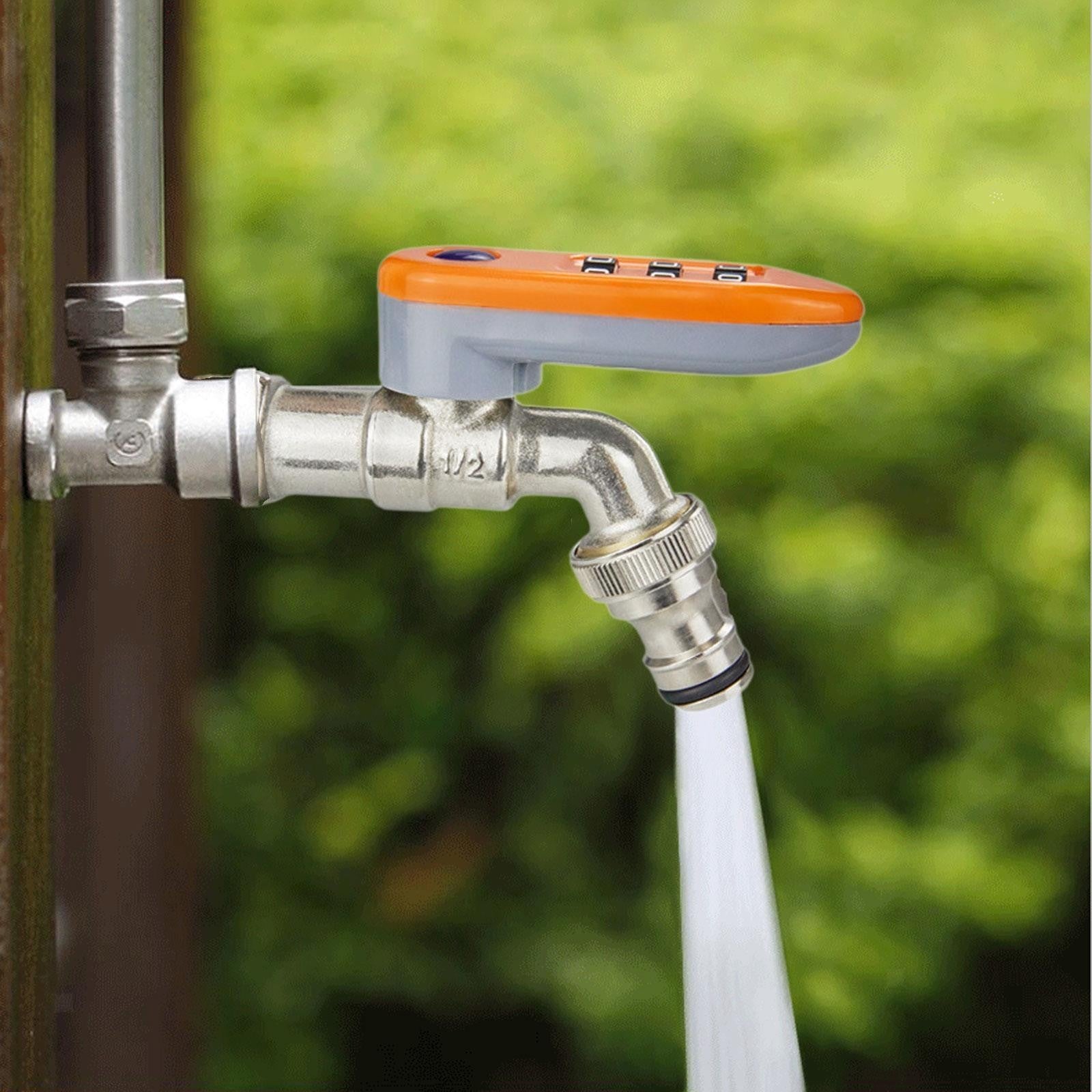 Outdoor Lockable Faucet with Combination Lock Freeze Proof Garden Water Tap