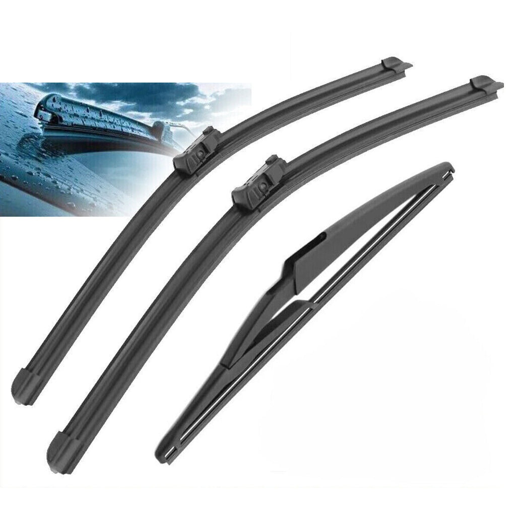 2Set 24" 14" 11" Front Rear Windscreen Wiper Blades Set For Fiat 500 Ford KA UK