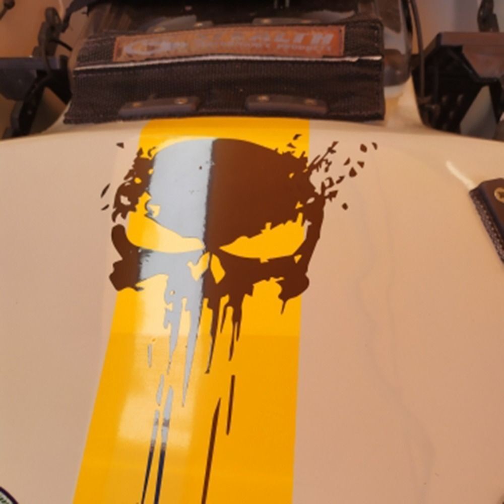 15*10cm Punisher Skull Sticker 3D Car Stickers Car Vinyl Reflective Sticker