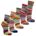 5/10 pairs of colorful Norwegian socks with nice hygge pattern with 90% cotton