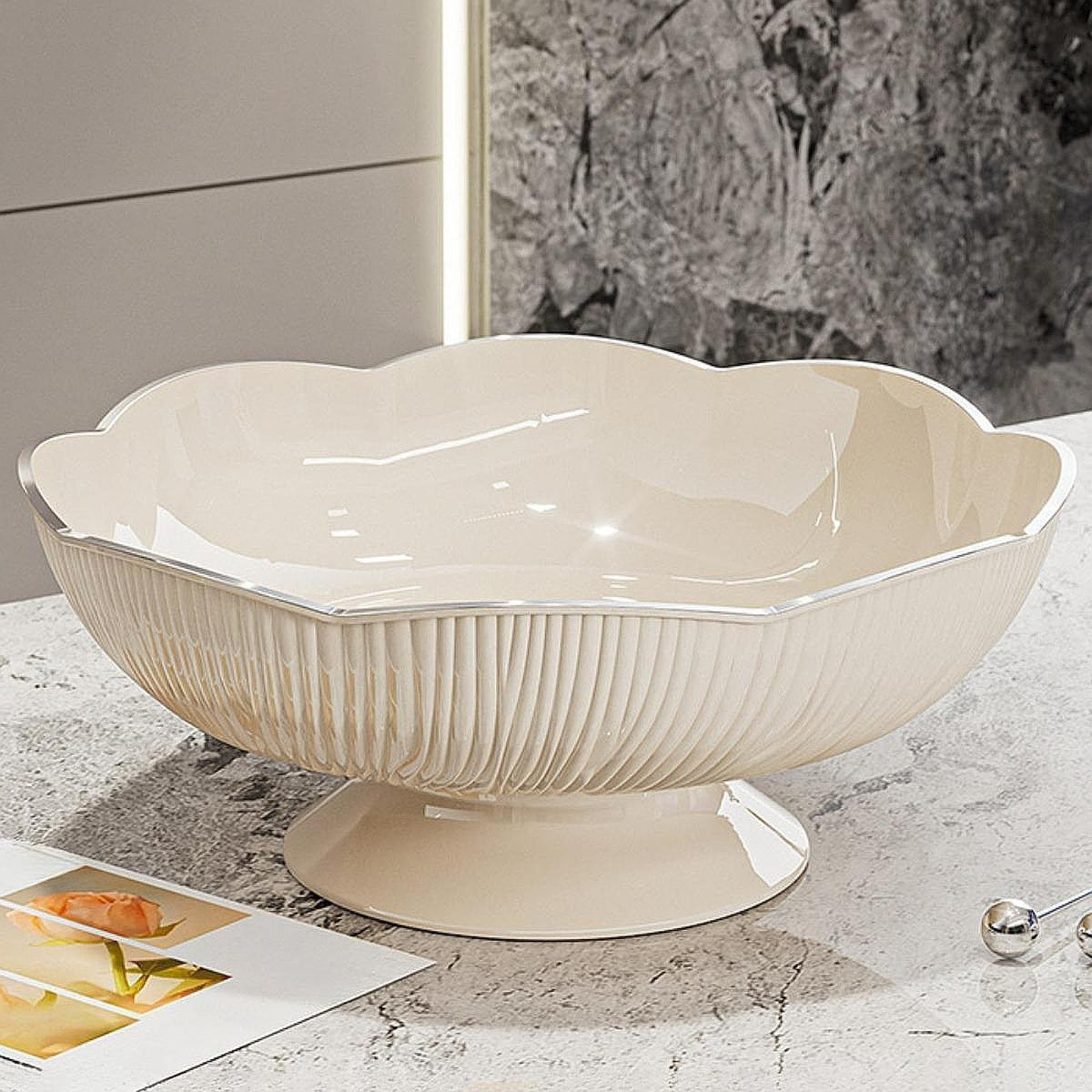 Fruit Bowl Decorative Bowl Table Centerpiece Decorative Dish Multipurpose Fruit