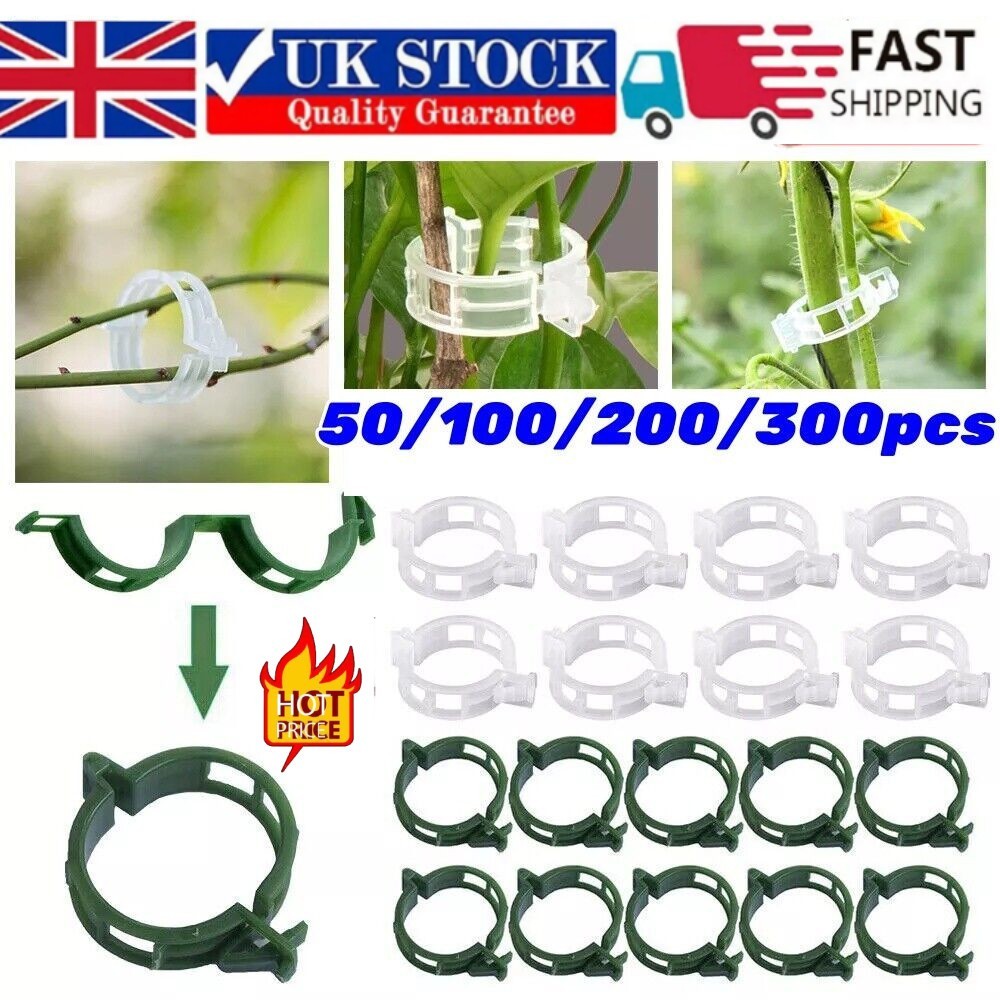 Garden Tools Plant Support Clips Ties Veggie Trellis Stake Greenhouse Tomato UK