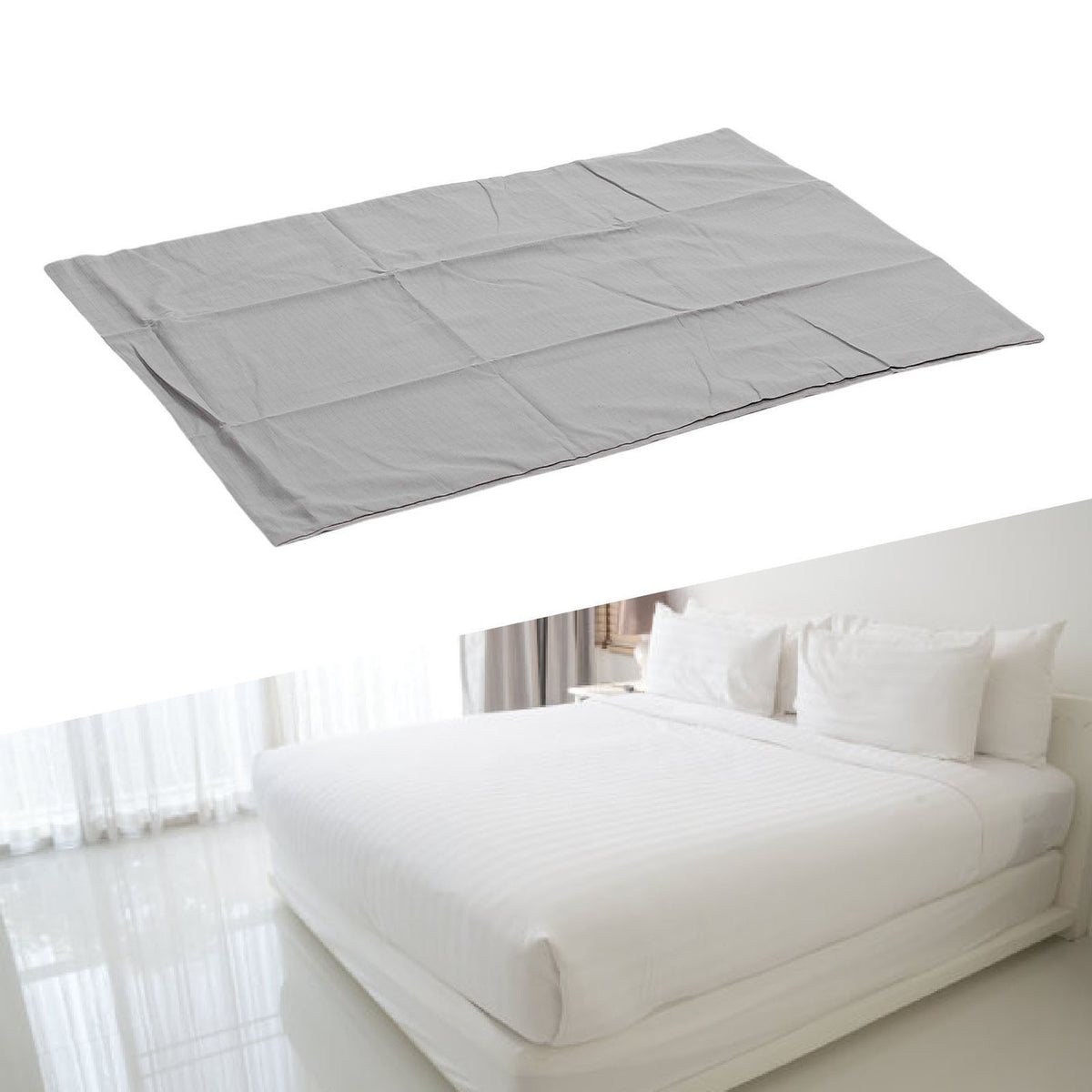 Grey 51x75cm Grounding Pillowcase Cotton Anti Static Ground Pillow Cover For SG