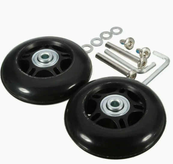 2 Set Luggage Suitcase Replacement Wheels Axles and Wrench Repair set OD 68mm A1
