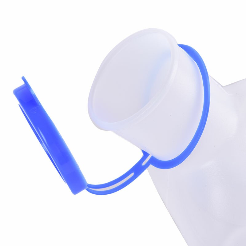 1000ml Urinal Long Neck Incontinence Bottle for Unisex Clear Lid Plastic sh