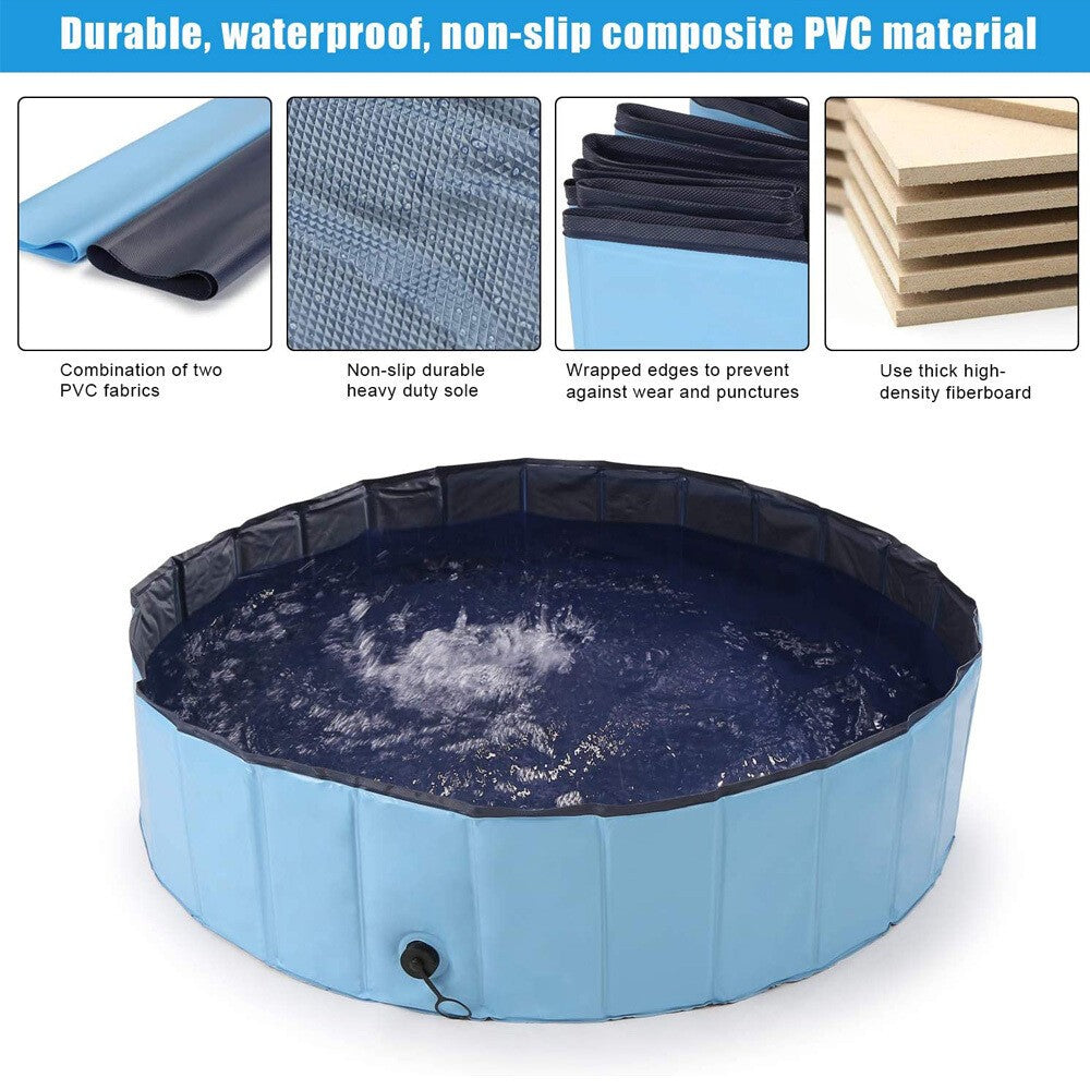 Portable Foldable Pet Bathing Pool for Large Dogs Ideal Swimming and Paddling