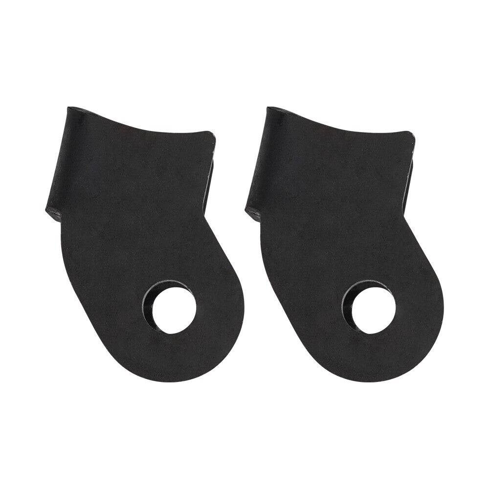 Paired Iron Weld On Shock Bracket Wide Flat Mount R1180 Straight Universal Black