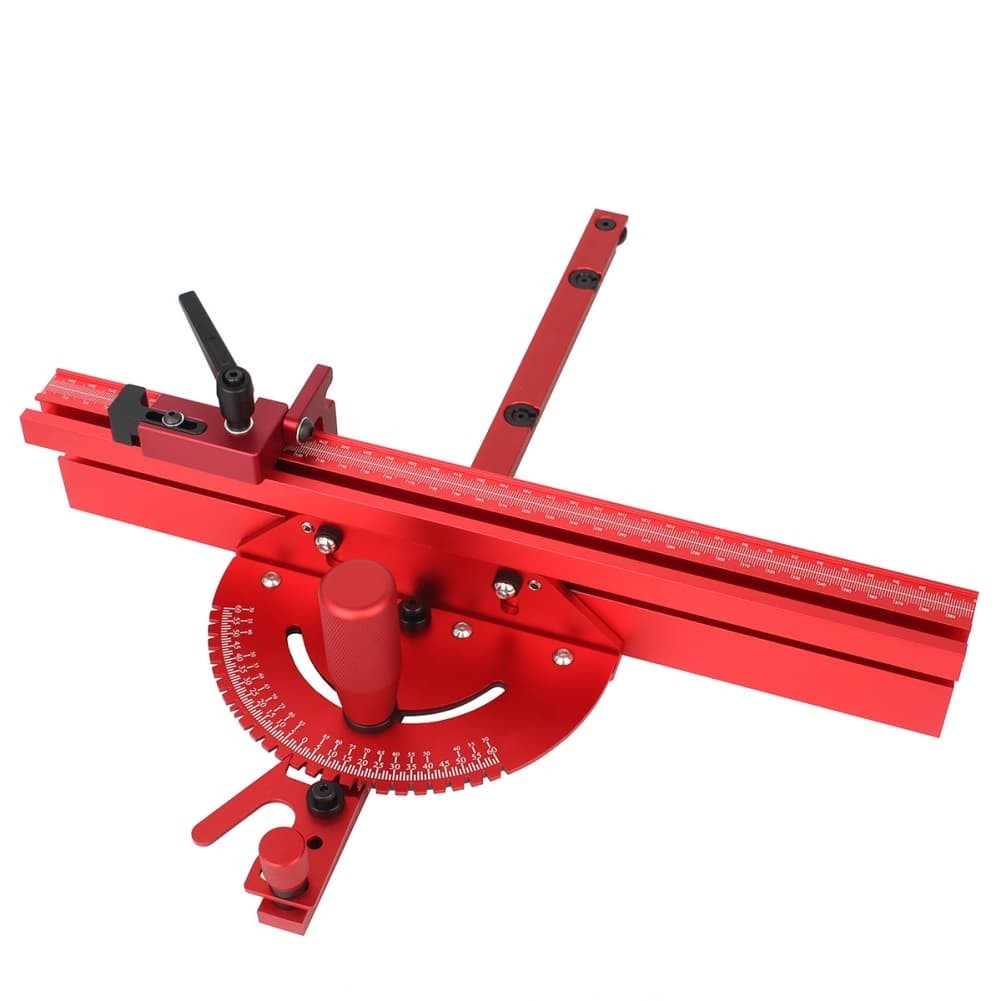 Accurate Aluminum Miter Gauge for Table Saws with Flexible Angle Locking System