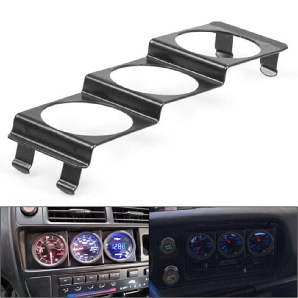 Car-Triple 2 52mm Gauge Holder Pod Panel Standard Stereo Radio Slot Single Din