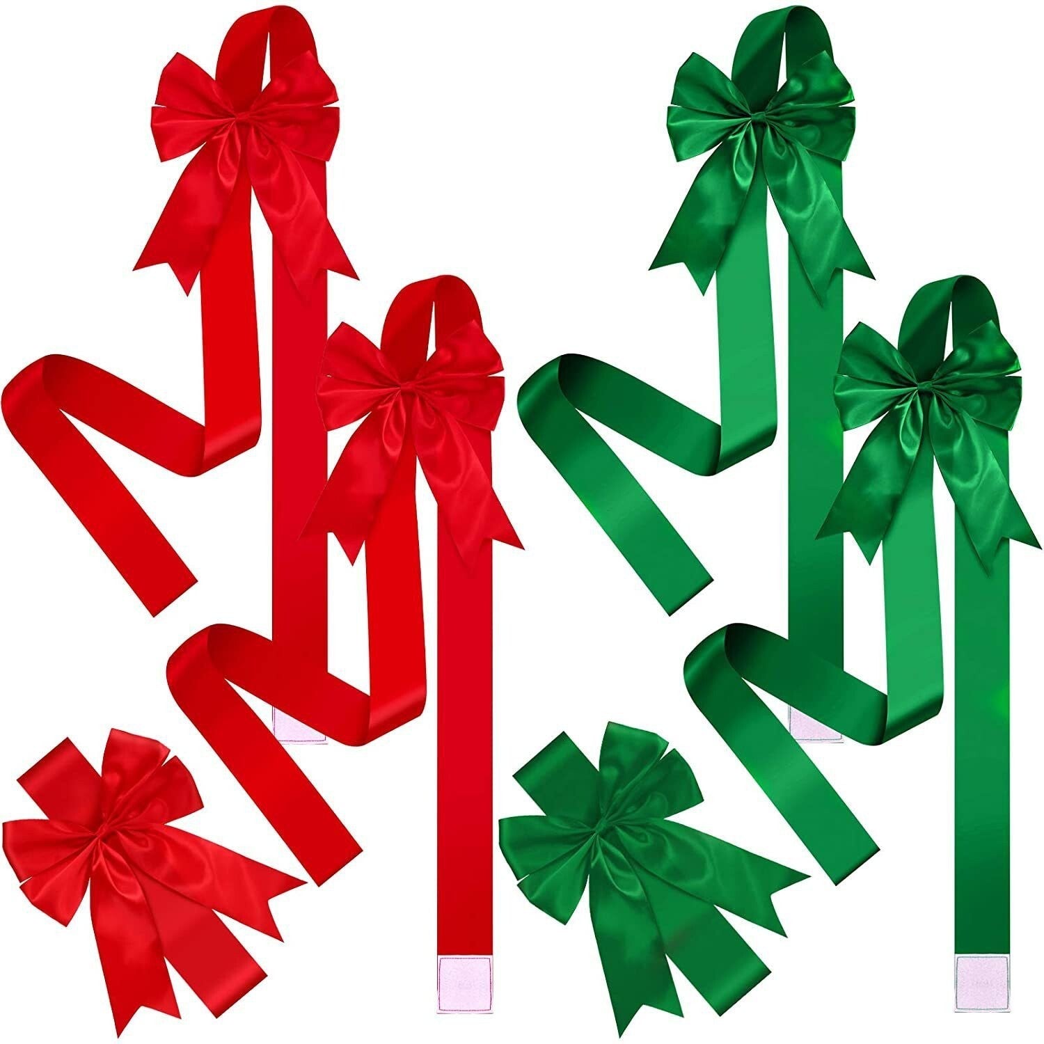 4PCS Fabric Bowknots for Christmas Decors Holiday Party Wedding Decoration