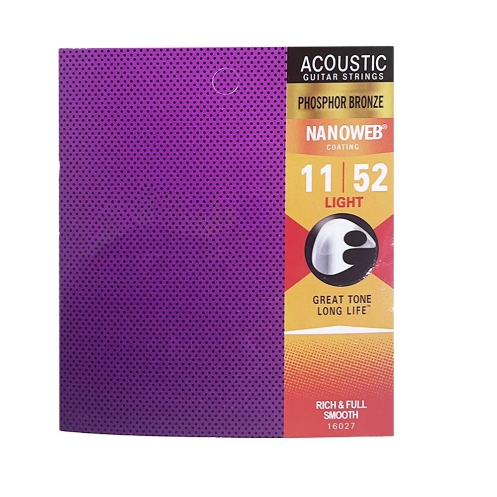 2×Elixir Nanoweb Phosphor Bronze 11-52 Acoustic Guitar Strings Light NN3