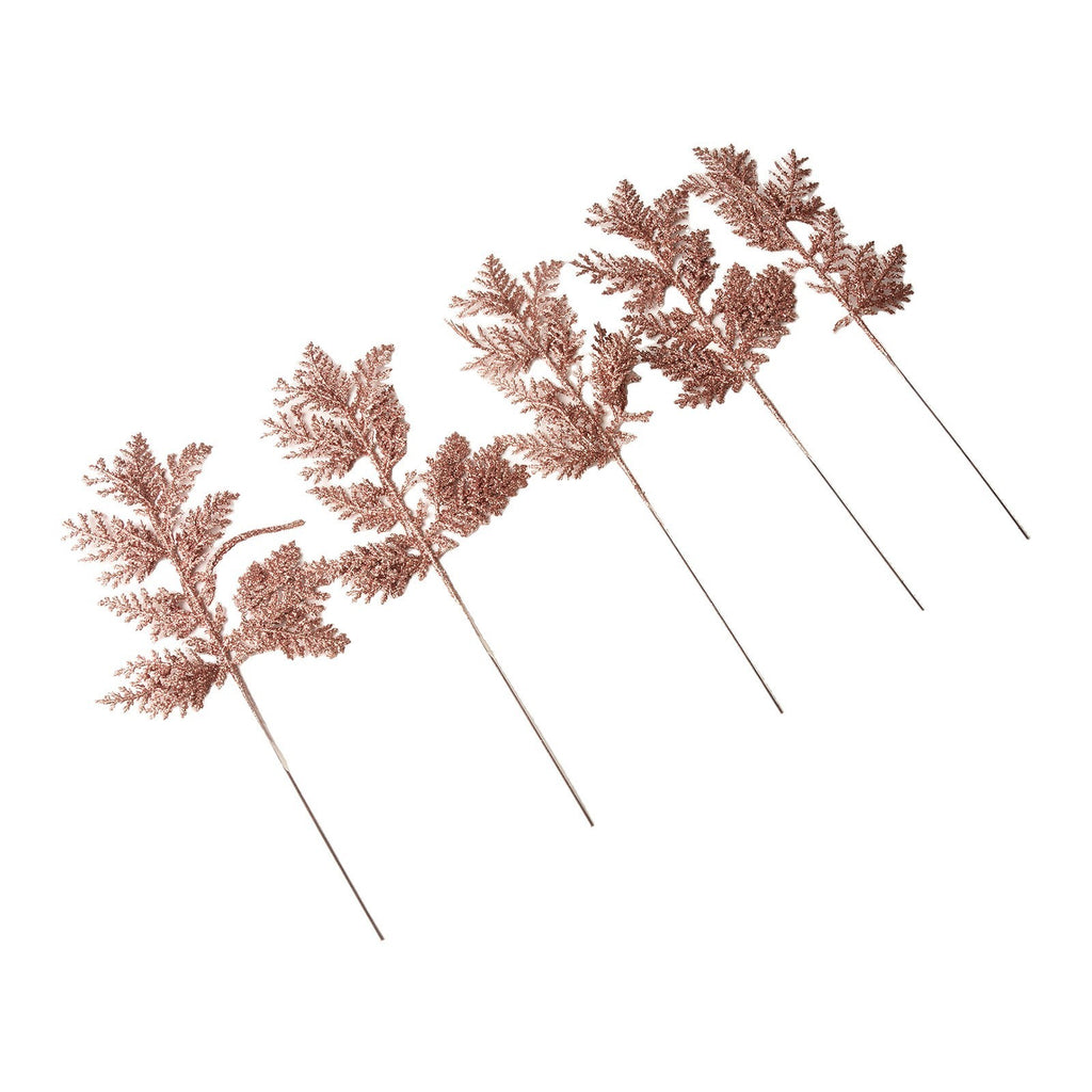 Artificial Leaves Garland Christmas Tree Decor 5pcs Rose Gold/Silver/Gold/Red