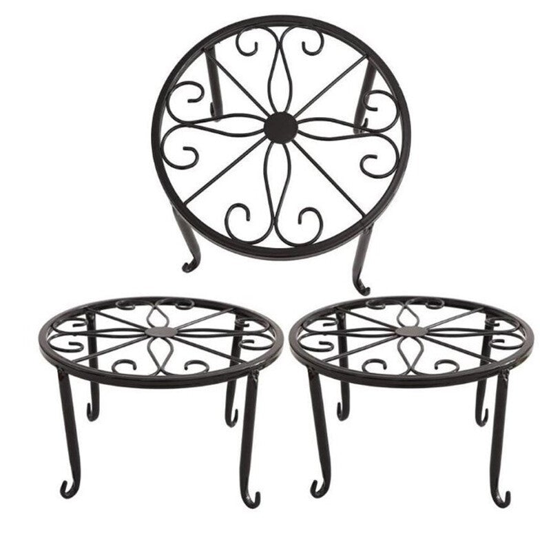 Metal Iron Flower Plant Pot Display Stand Shelf Garden Decor Indoor Outdoor
