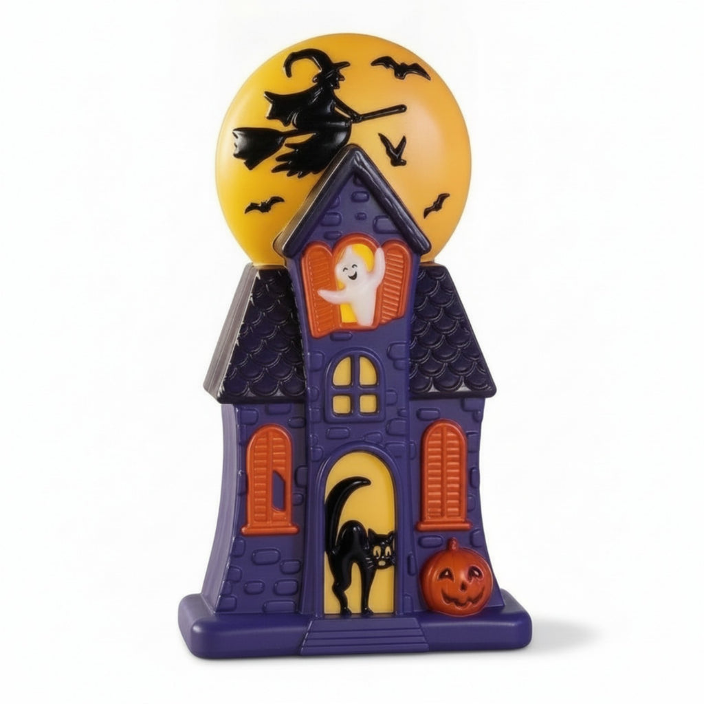 USB Haunted House Blow Mold Light Spooky Figurine Vintage-Style for Mantel,Shelf