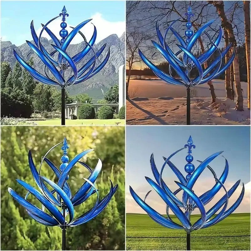 Outdoor Yard Lawn Garden Decor Kinetic Wind Spinner Metal Sculpture with Stake.*